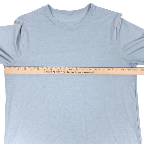 LULULEMON Fundamental Crew Short Sleeve Tech Tshirt in Dusty Blue Mens Small - Picture 3 of 5